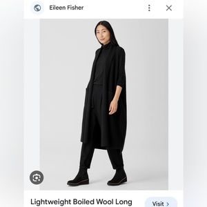 Authentic Eileen Fisher wool long vest